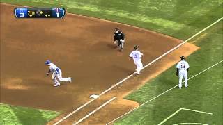 2012/09/13 Crow induces double play