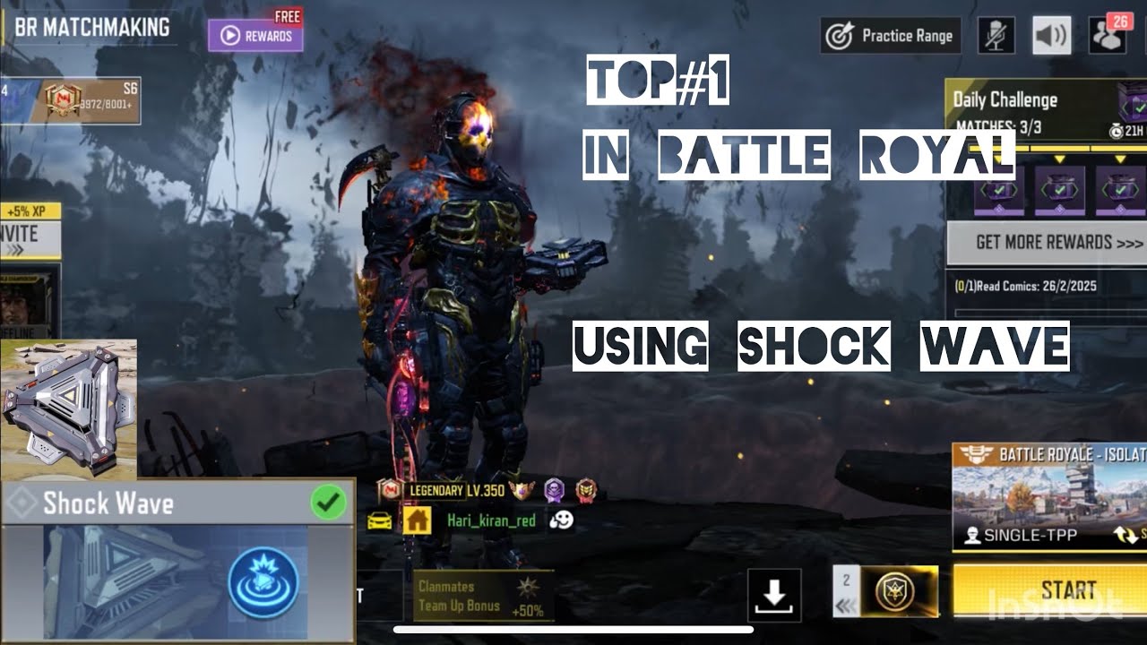 Shockwave Cod Top #1 in battle royal with shock wave class in #callofdutymobile # ...