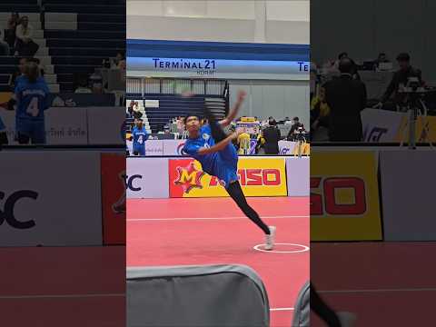 Kings Cup 2025 Malaysia National Server going agonist China!! #serve #gamechanger #ace #takraw #aces