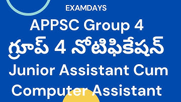 APPSC Group 4 Notification 2021 | Junior Assistant | 670 Posts | Examdays