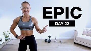 Day 22 of EPIC | Dumbbell Shoulders & Core Workout [Supersets]