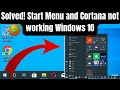 Solved! Start Menu and Cortana not working Windows 10 | how to solve critical error in windows 10