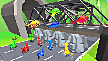 Shape shifting 🚜🚁🚦🚴🚕 All levels Gameplay walkthrough Android, iOS |level 231|#shorts #shape