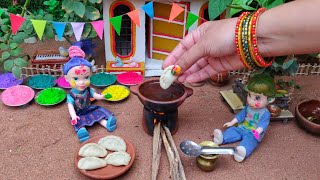 Miniature Gujiya + Thandai | Holi Special Gujiya and Thandai Recipe | Rinis Miniature |