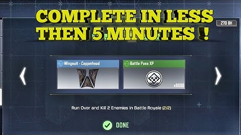 HOW TO Complete : "RUN OVER AND KILL 2 ENEMIES " cod mobile