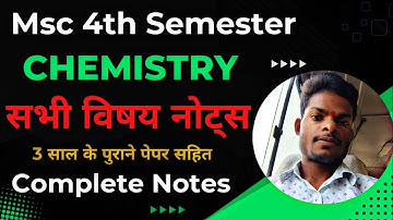 Msc 4th Semester chemistry Notes in hindi / Msc Chemistry Notes pdf