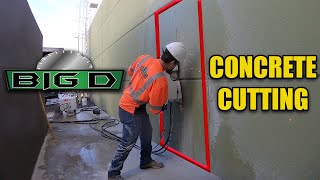 Cutting A Door Opening Out Of A Concrete Wall