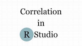 How to perform correlation in R Studio