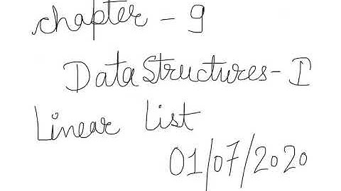 CBSE XII CS Chapter 9 data structure-I linear list part 1