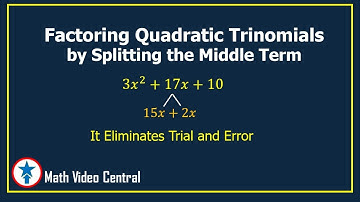 Factoring by Splitting the Middle Term | Math Video Central