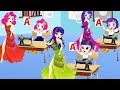 Equestria Girls Kids School cheatting Makeup Contest In Class Animation Collection
