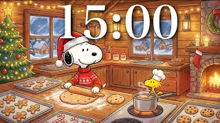 15-Minute Christmas Snoopy Study Timer ✔ Focus & Productivity (Custom Animation)
