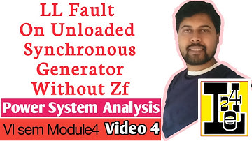 LL Fault On Unloaded Synchronous Generator Without Zf | Unsymmetrical Faults | Power System Analysis