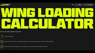 Jyro Wing Loading Calculator