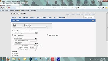 How to set up items in Saasu.avi