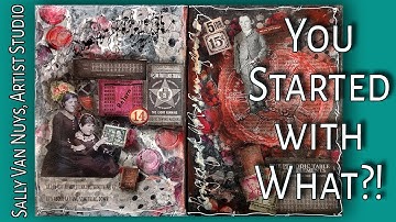 PAINTING WITH MAGAZINE SCRAPS | Creating Mixed Media Art in an Altered Book