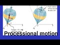 Precessional motion of spinning top