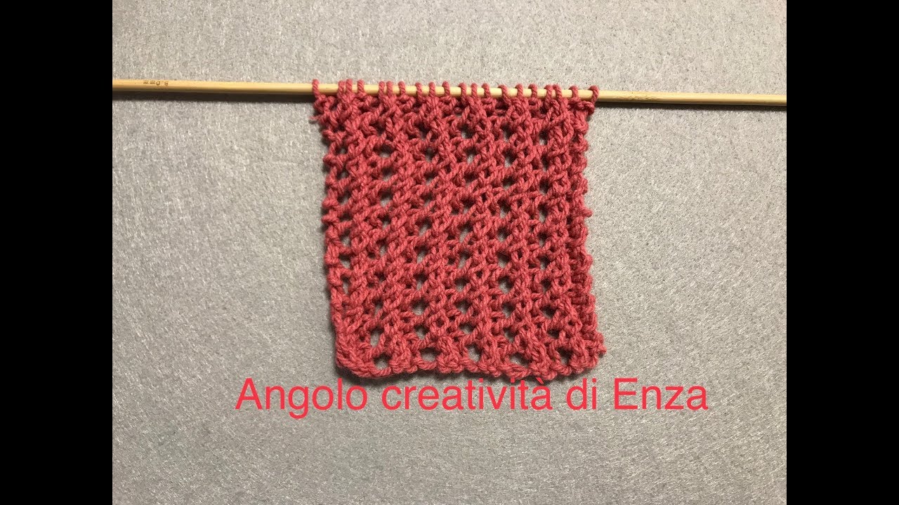 Punti Ai Ferri Facili E Veloci Punto "Coste traforate" ai ferri /Maglia facile - YouTube