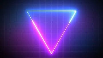 Rotating Neon Triangle Copyright free to use