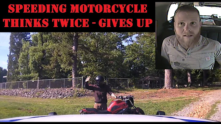Motorcycle begins to FLEE, but has second thoughts about running from Arkansas State Police