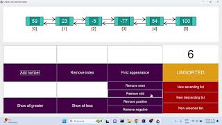 Java Swing Linked List app with unit tests
