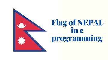 C-graphics10: How to draw Nepal flag in C programming