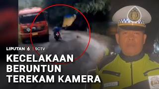 Kecelakaan Beruntun Terekam Kamera Warga | Liputan 6