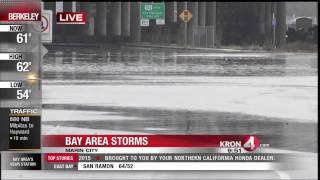 Flooding Causes Heavy Traffic On SB HWY 101 in Marin County