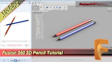 Fusion 360 3d Pencils Tutorial Practice Exercise 12