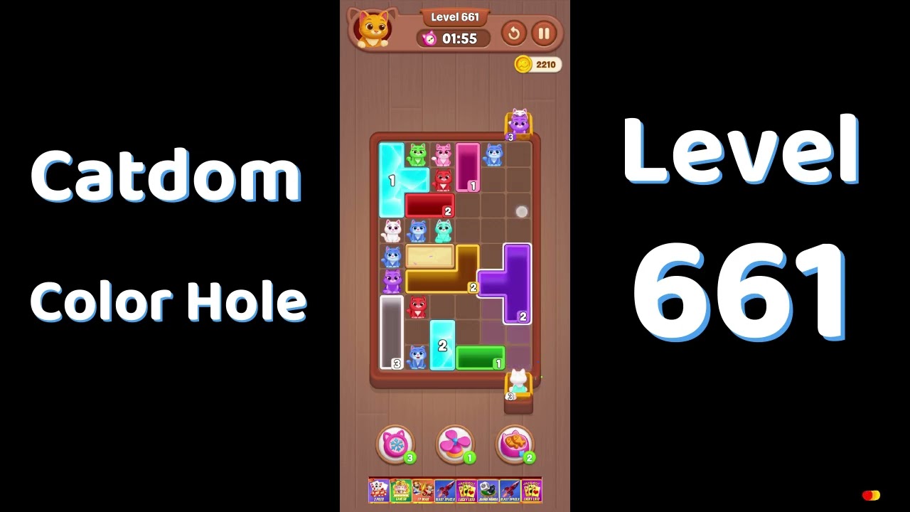 Catdom Level 661 walkthrough | Color Hole 🐱🕳️| Solutionguruji