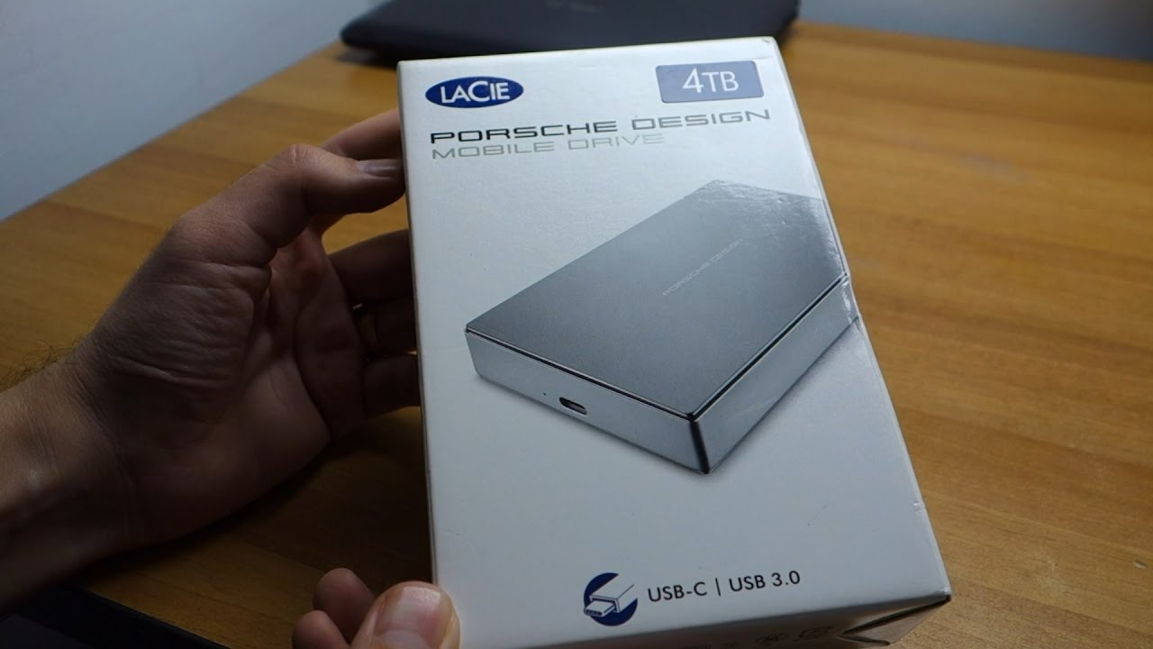 LaCie Porsche Design 4TB 3.0 portable external hard drive unboxing, impressions and speed tests - YouTube