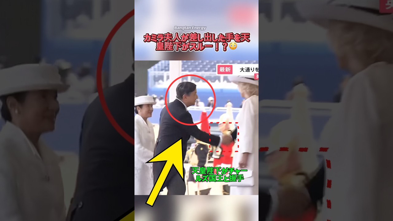 カミラ夫人が差し出した手を天皇陛下がスルー！？😳 #天皇陛下 #カミラ夫人 #チャールズ国王