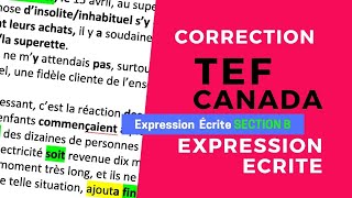 Section B Expression Ecrite #6 - TEF CANADA