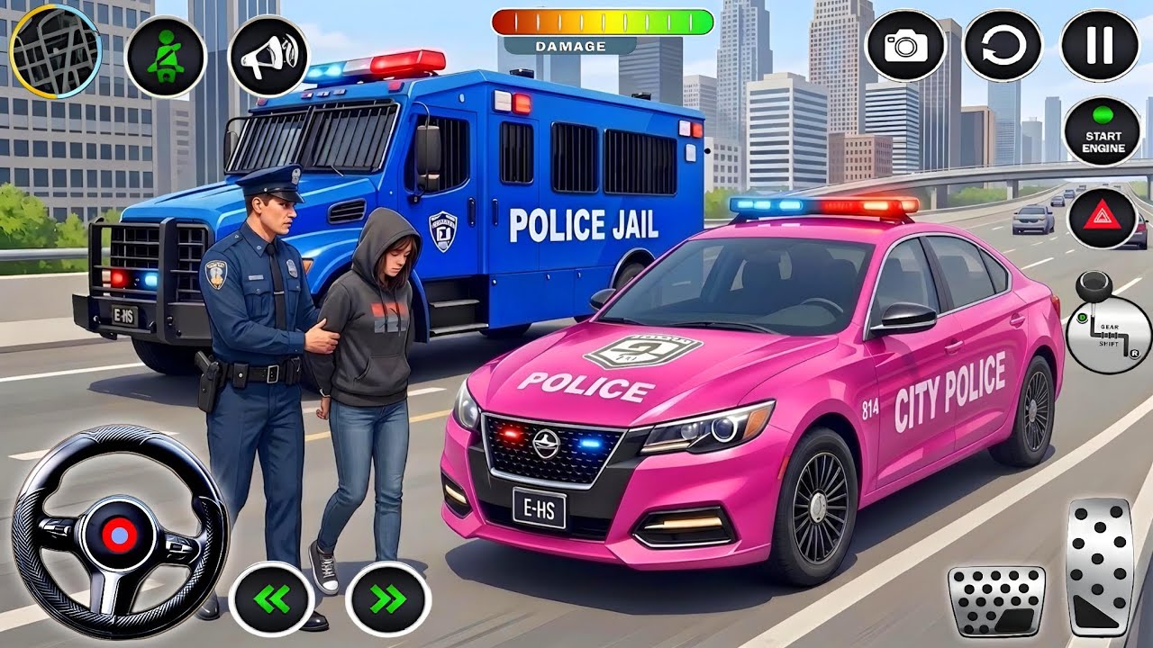 🚓 Police Car Chase Simulator 3D – Real City Cop Pursuit Gameplay ...