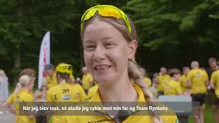Emma og hendes far - Team rynkeby