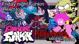 🎶🎤[] Friday Night Funkin React to💥🔥Pibby Mods🔥💥[] Mid-Effort (2021) []🎤🎶