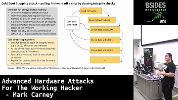 BSidesMCR 2018: Advanced Hardware Attacks For The Working Hacker by Mark Carney