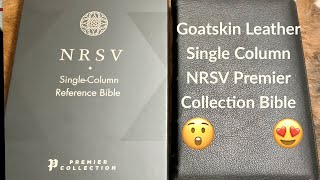 Single Column Goatskin Premier Bible | NRSV | Zondervan | 4K 60FPS