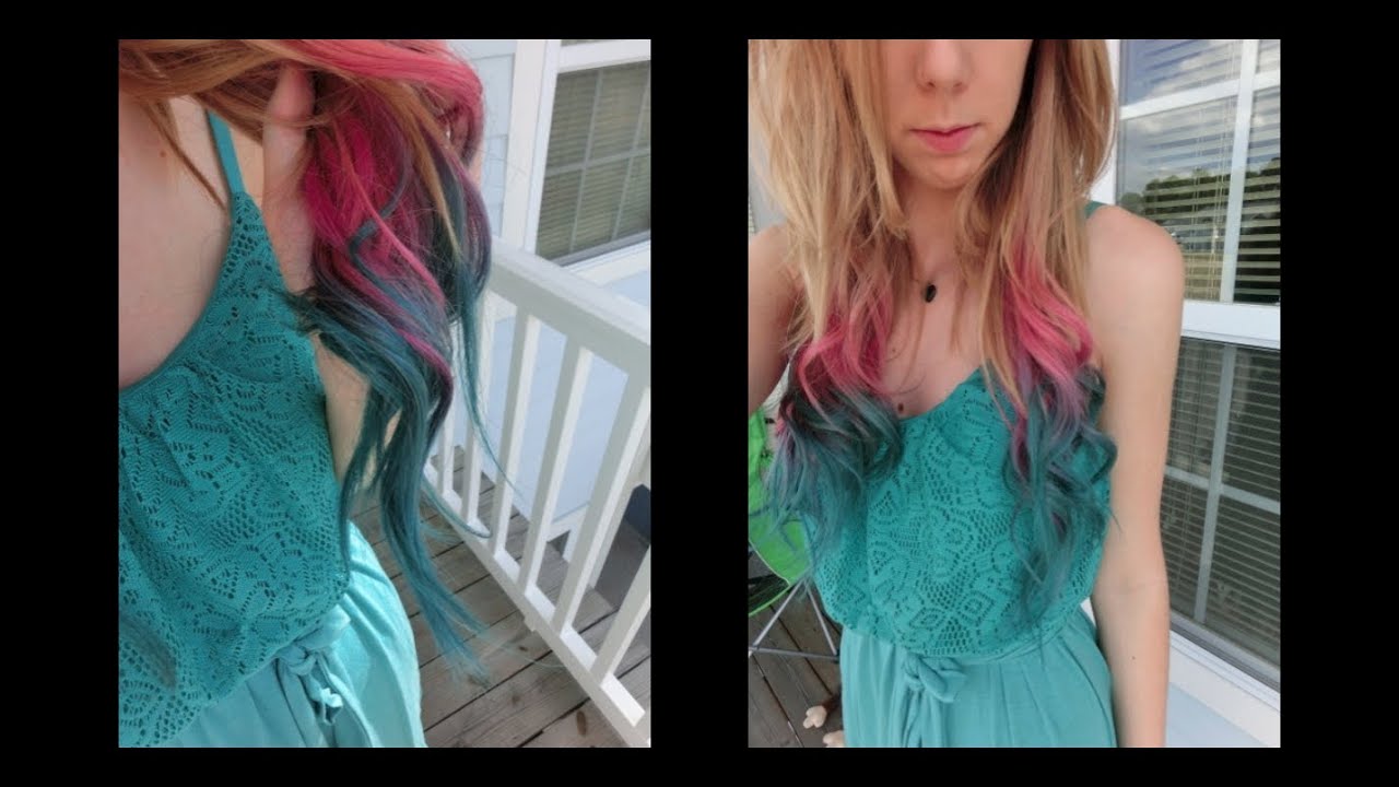 coiffure tie and dye rose