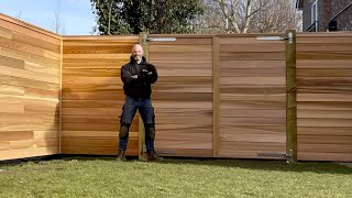 Simple gates using Cedar Cladding and adjustable hinges #carpentry #joinery #cladding #cedar
