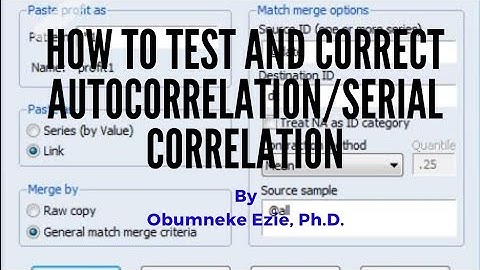 EViews: How to Test and Correct Autocorrelation/Serial Correlation
