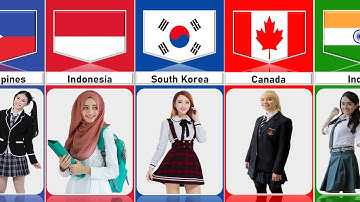 School Girls Uniform From Different Countries