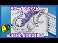 How to Draw ALBINO GODZILLA!!