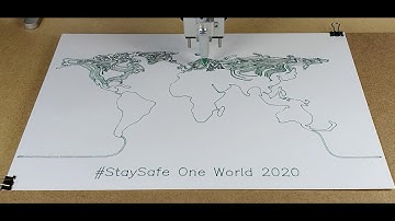AxiDraw Time Lapse Drawing - One World