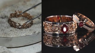 MDTC Handmade Ruby Wedding Band Ring #craftsmanship #artist  #handmade #shorts #mdtcjewelry