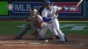 SF@LAD: Puig plates a pair with a single to center