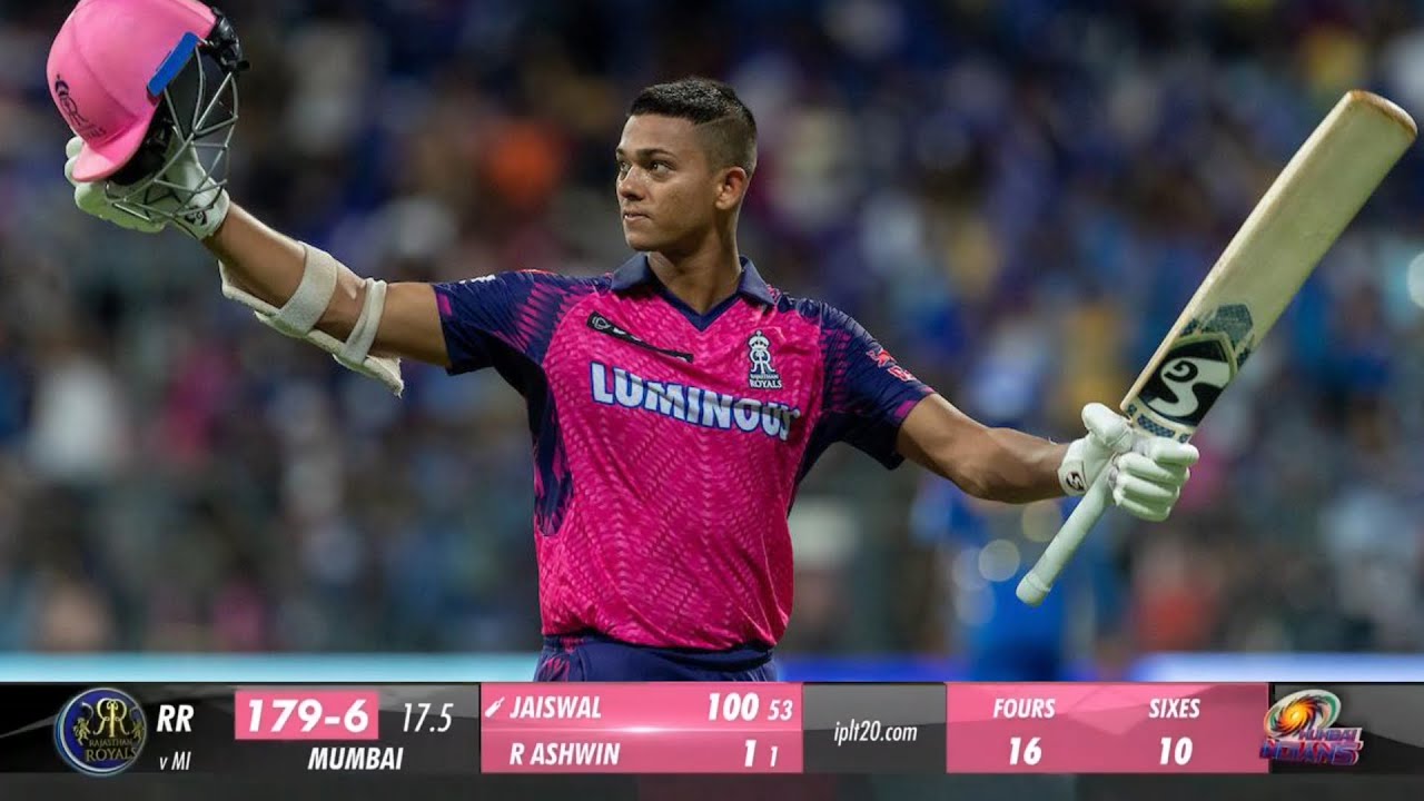 Yashasvi Jaiswal 124 (62) vs Mumbai Indians , IPL 2023 ... ( Ball-by-Ball )