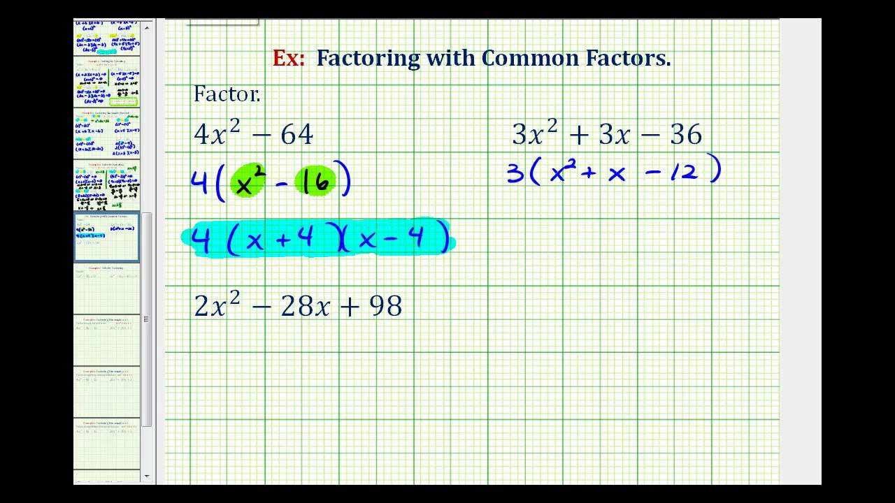 Factoring By Grouping Solutions Examples Videos