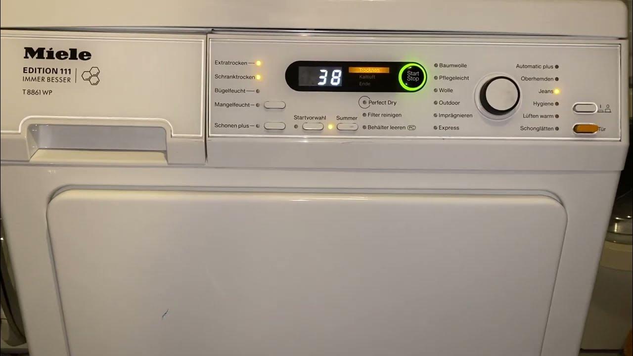 Miele Trockner T 8861 Wp Edition 111 Trocknet Nicht www.youtube.com