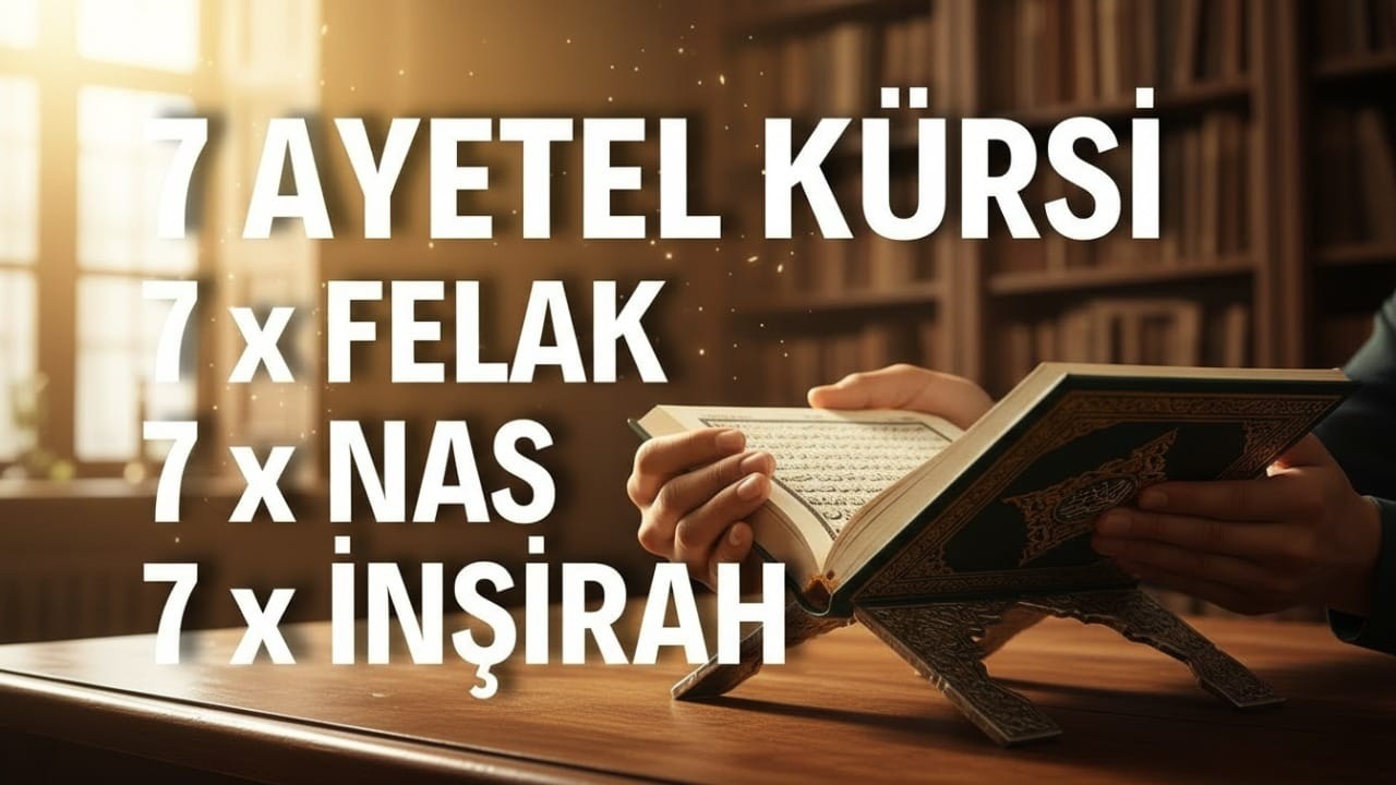 7 Ayetel Kürsi, 7 Felak, 7 Nas, 7 İnşirah | Nazar ve Büyüden Korunma – Kur'an Dinletisi